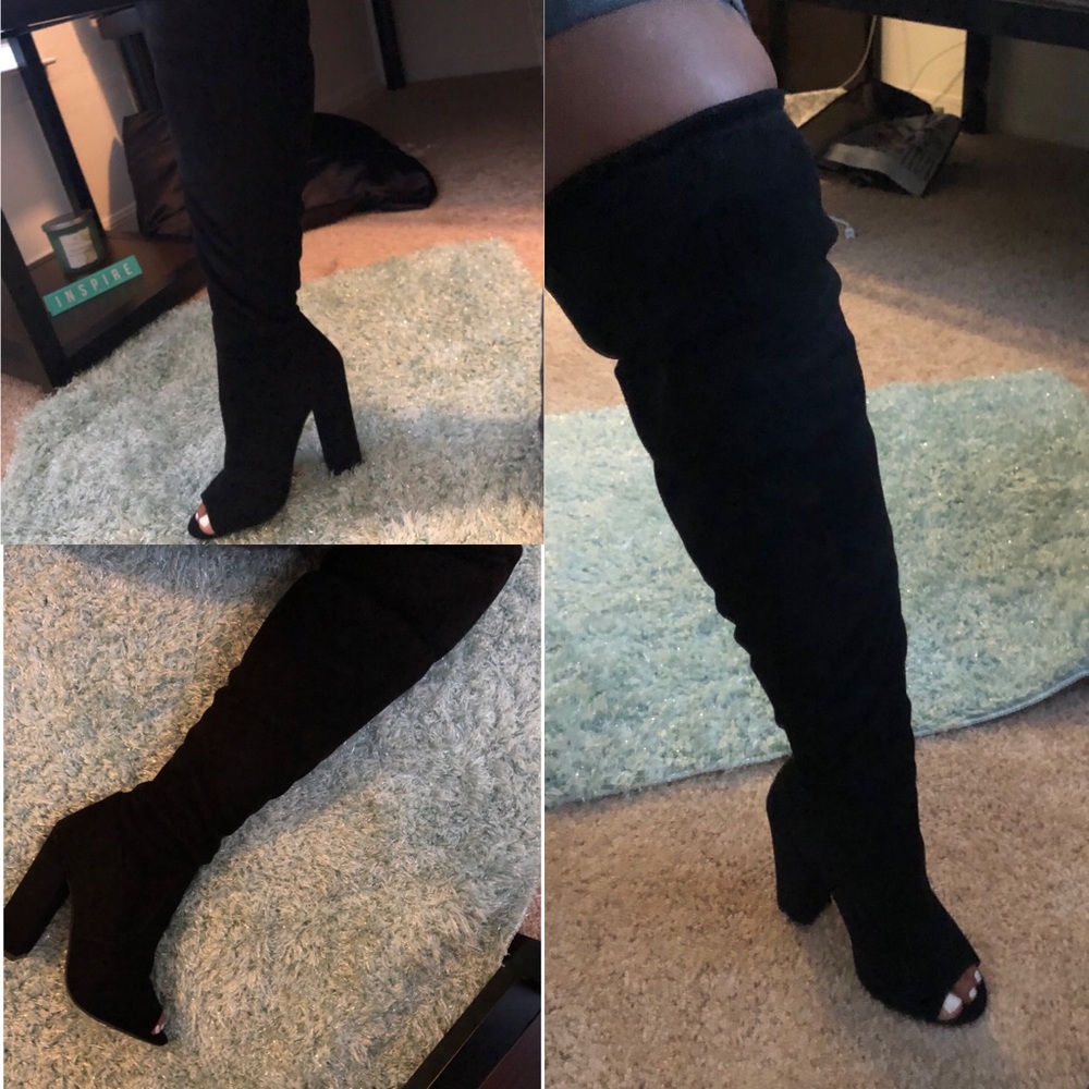 Steve Madden Heeled Peep-toe Boots - Elliana